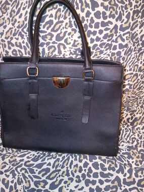 Kate Spade Black Leather Tote Bag